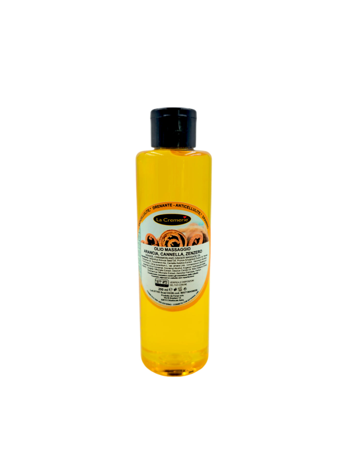 Olio Massaggio Arancia Cannella e Zenzero 200ml