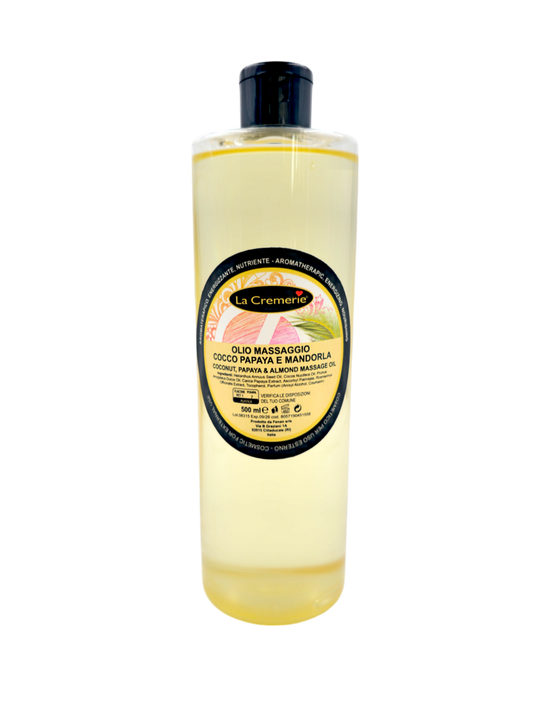 Olio massaggio Cocco, papaya & mandorla 500 ml