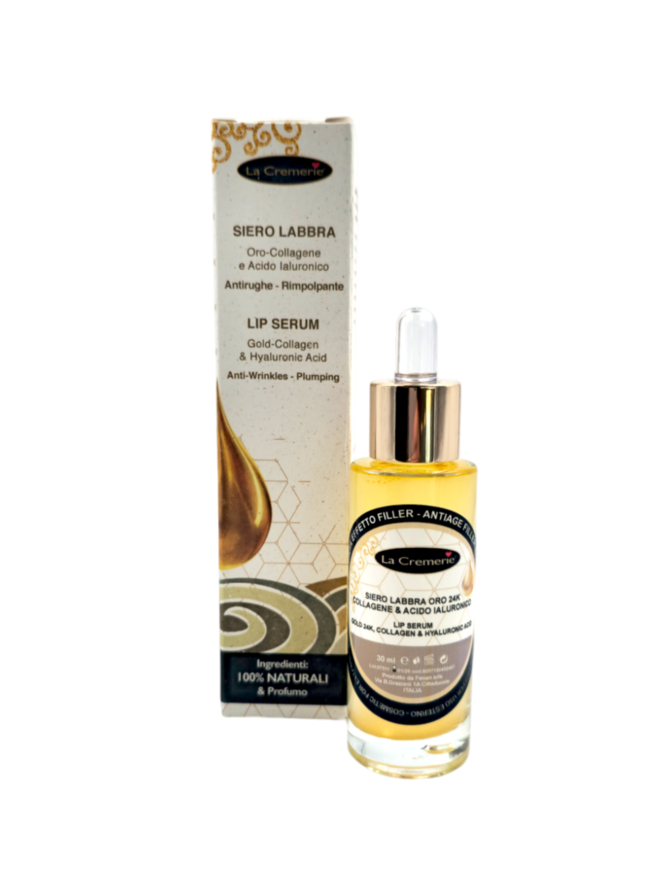 Siero labbra Oro 24k Collagene & Acido Jaluronico 30ml