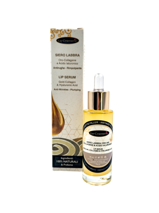 Siero labbra Oro 24k Collagene & Acido Jaluronico 30ml